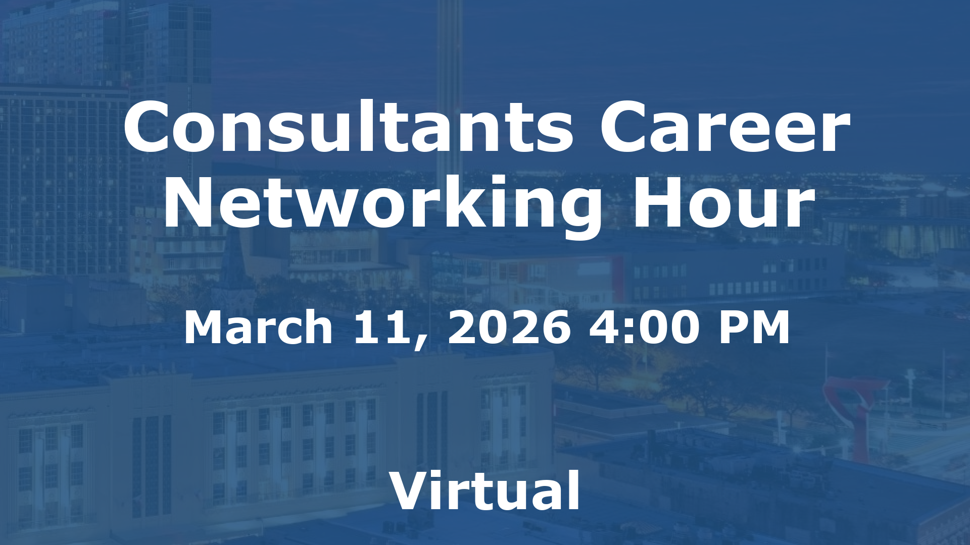 Consultants Career Networking Hour event image